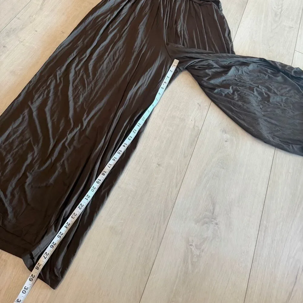 Free people beach brown ruched wide-leg jumpsuit size M - Picture 3 of 12